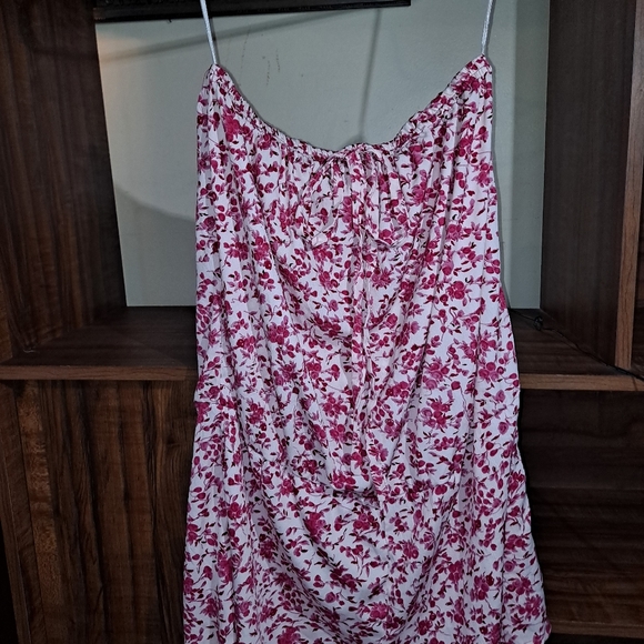 Sunkissed Couture pink and white romper, sz Large - Picture 2 of 6